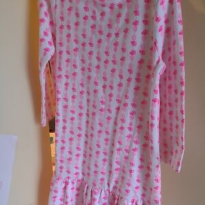 EuC LILY PULITZER Pink PINEAPPLE GIRLS DRESS SZ L 8/10